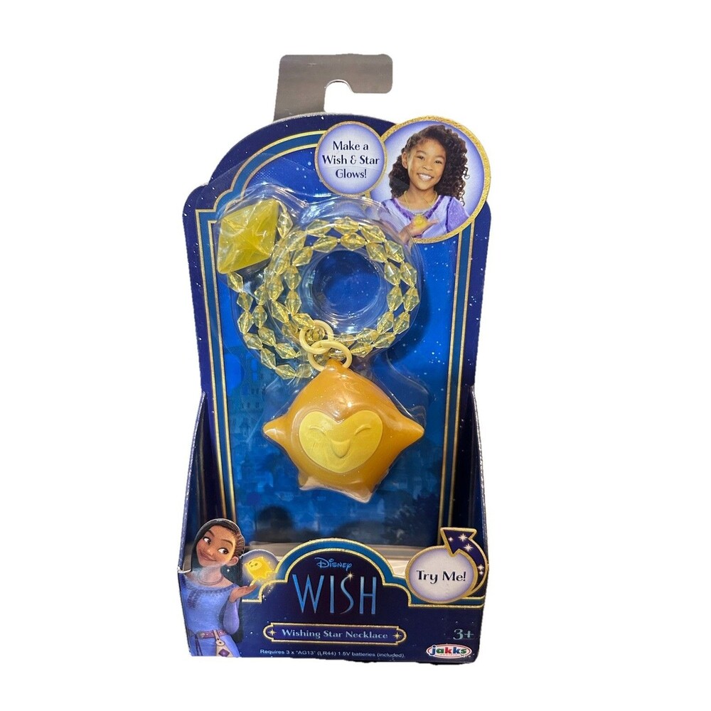 Disney Wish Wishing Star Necklace Light Up Glow Pendant JAKKS New 2023 Toy
